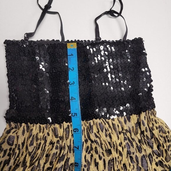 Gold Glitter Sparkly Mini Dress Size S or Petite - Picture 6 of 7